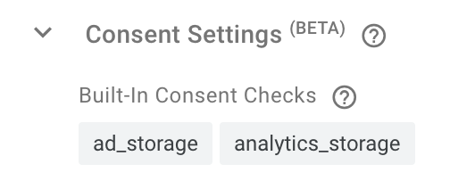 Consent settings per tag in GTM